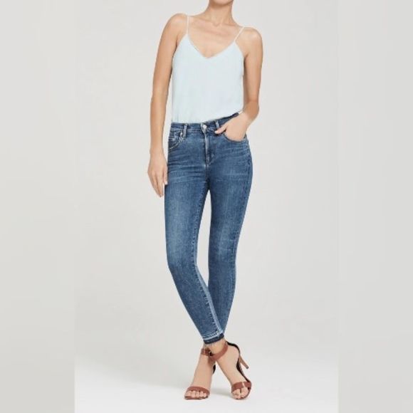 Citizens Of Humanity Denim - Citizens of Humanity Womens Blue Rocket Crop High Rise Skinny Jeans